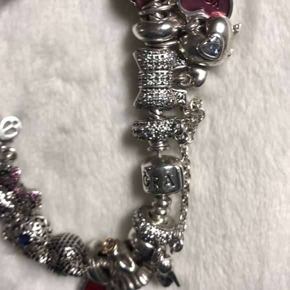 Pandora bracelet with charms